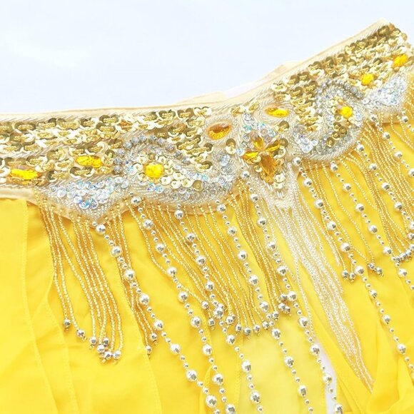 Yellow belly dancing outfit - Picture 9 of 16